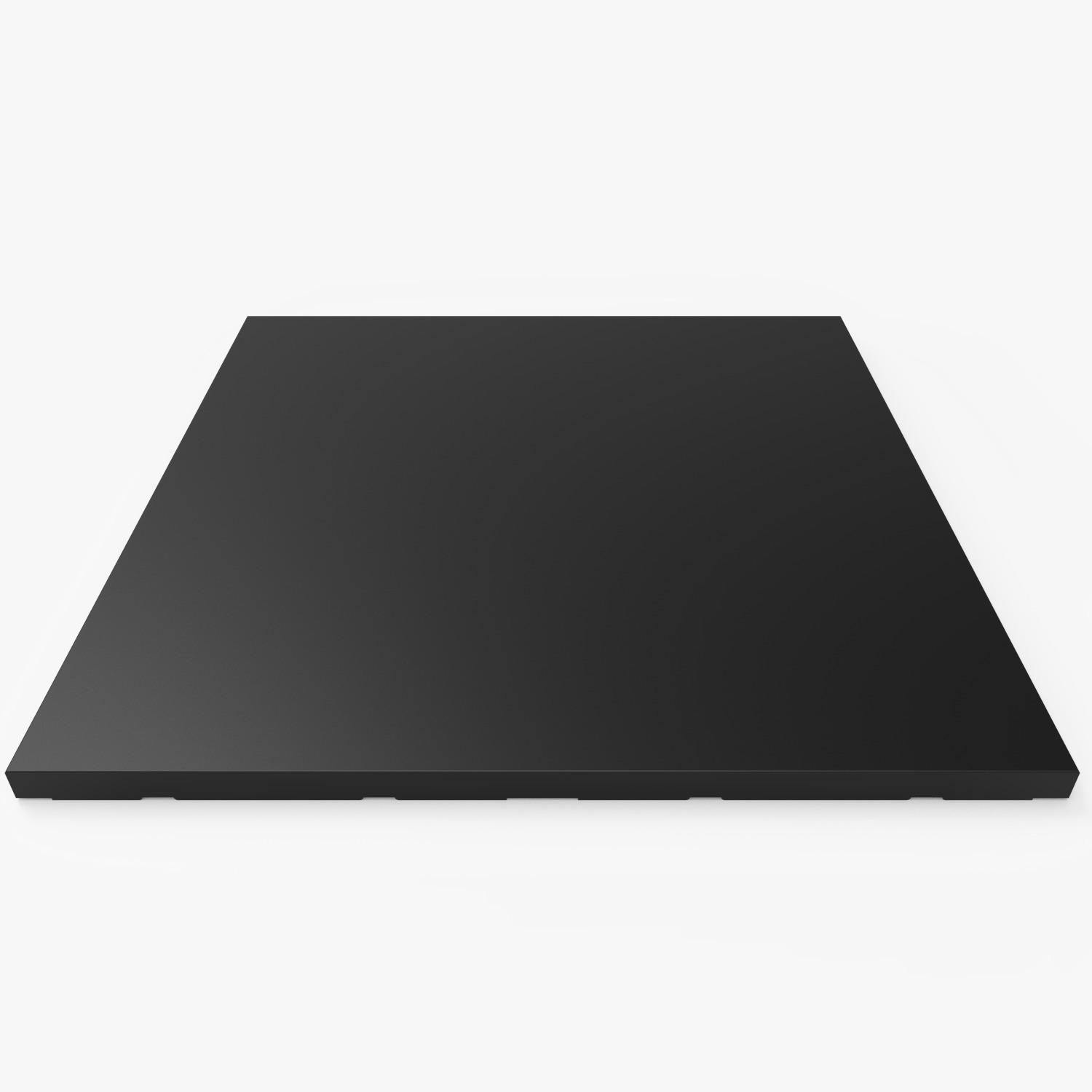 un plateau de table noir sur fond blanc